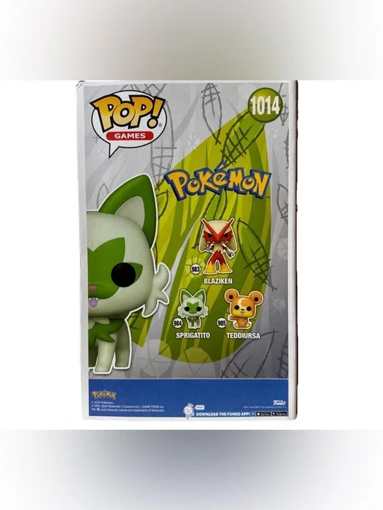 Funko Pop! Pokémon Sprigatito #1014 Vinyl Figure - New In Box NIB - Authentic - Picture 3 of 6